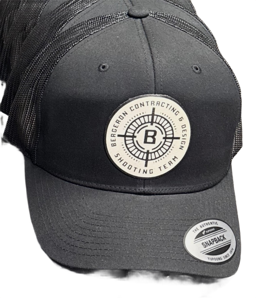 Bergeron Shooting Team Black 6 Panel Trucker Hat