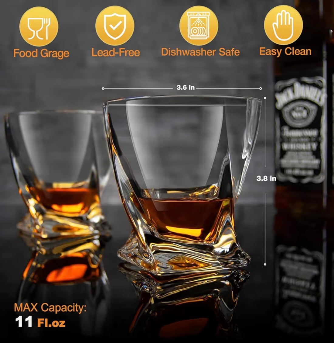 Old Fashioned Whiskey Glasses Set