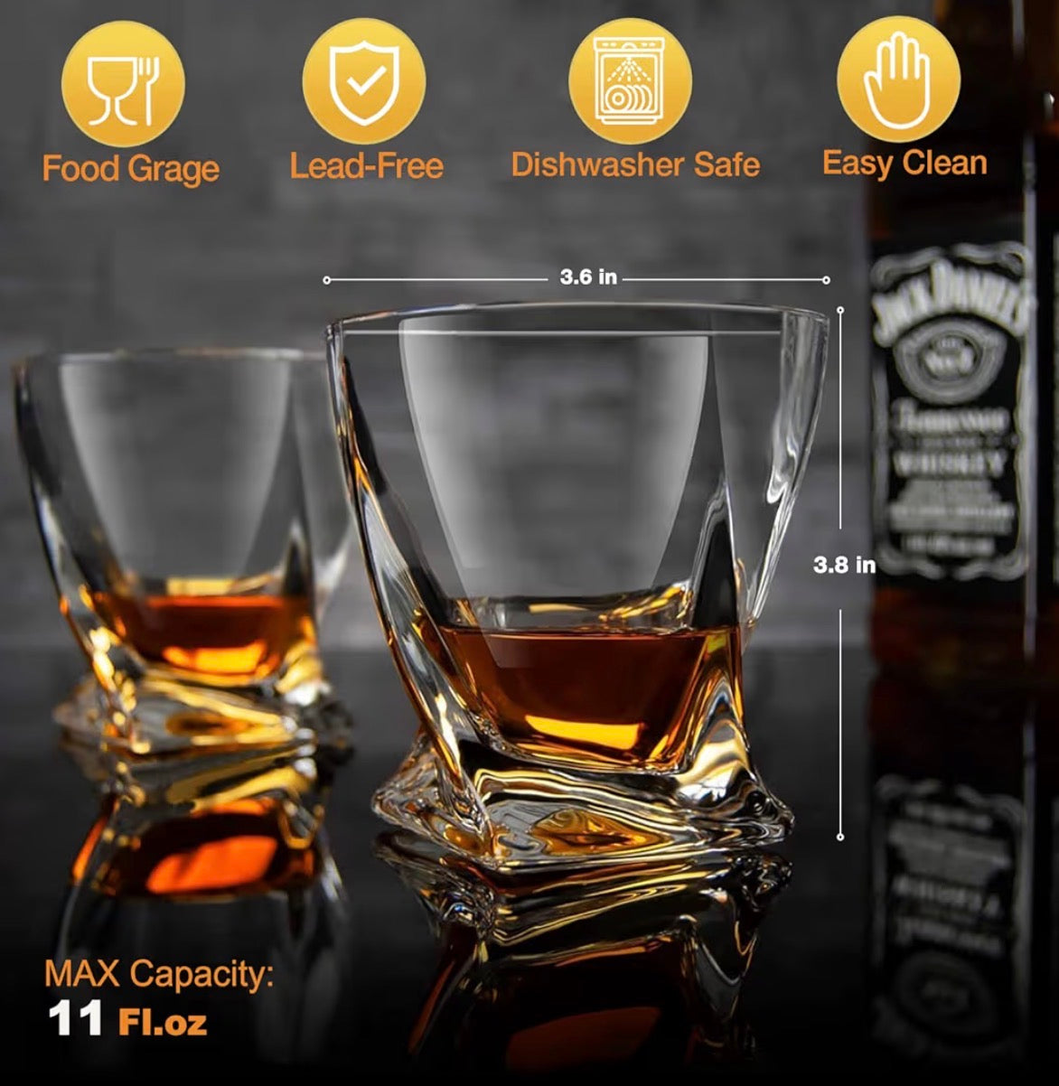 Old Fashioned Whiskey Glasses Set