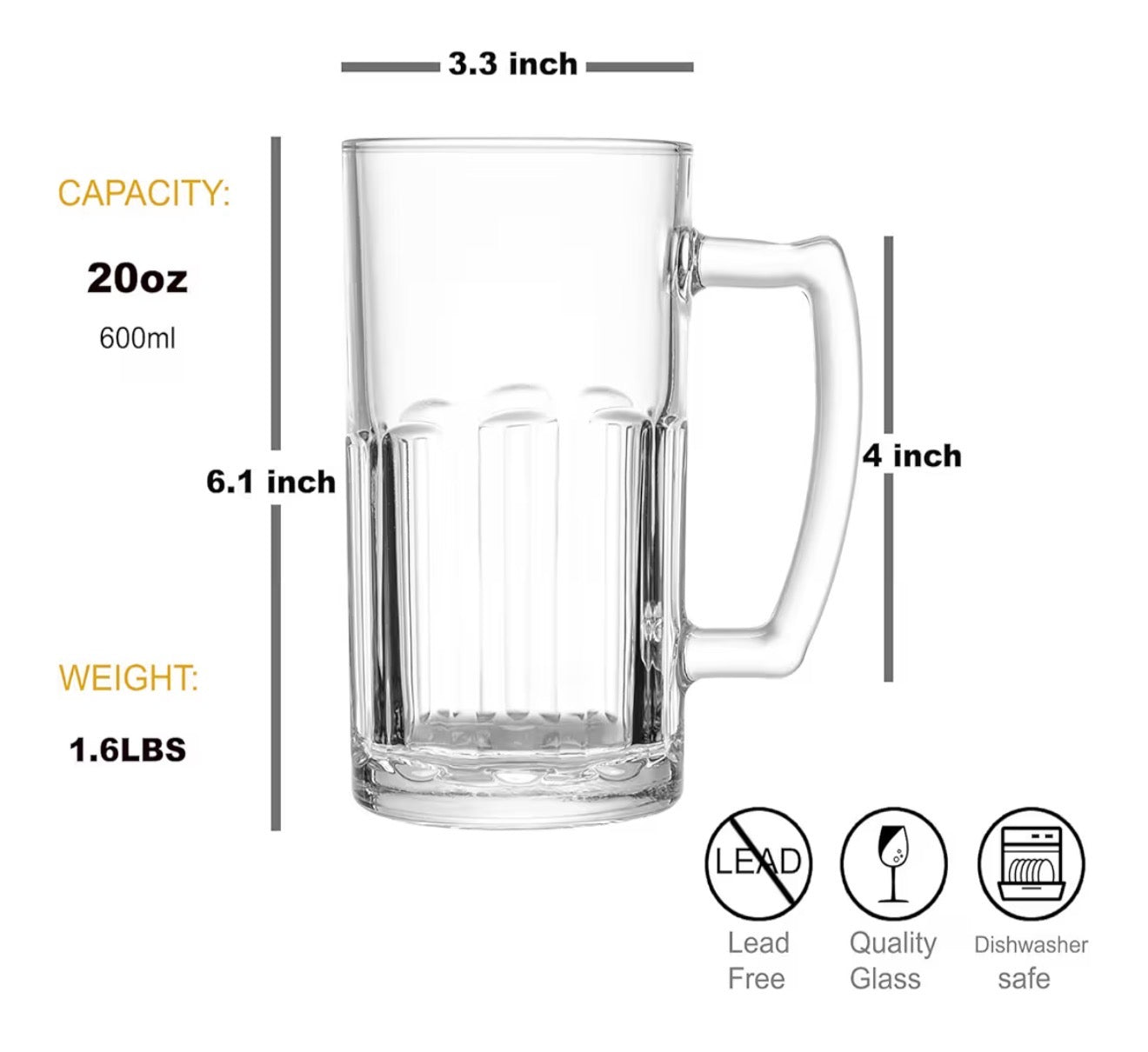 Glass Mug with Handle