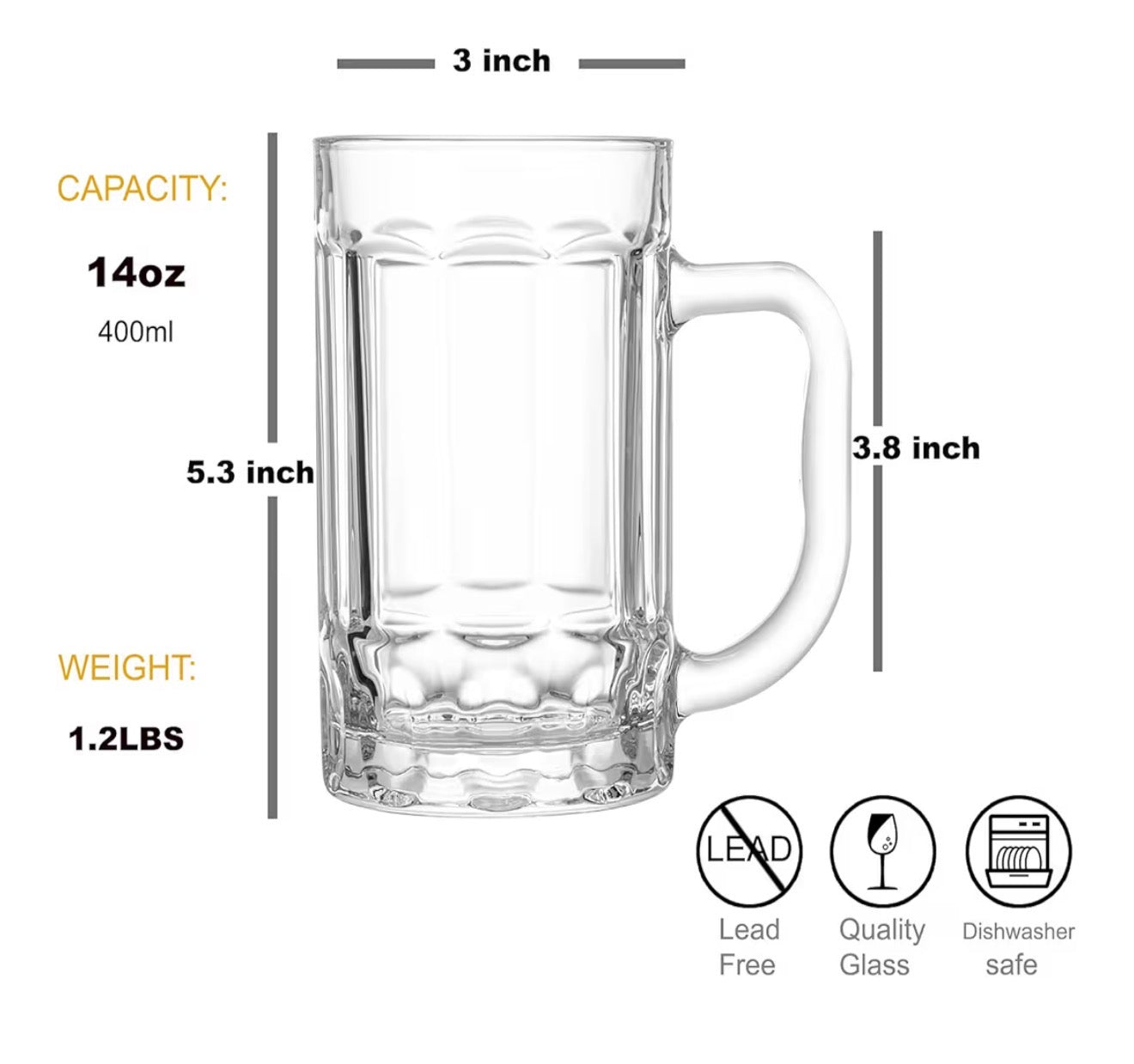 Glass Mug with Handle