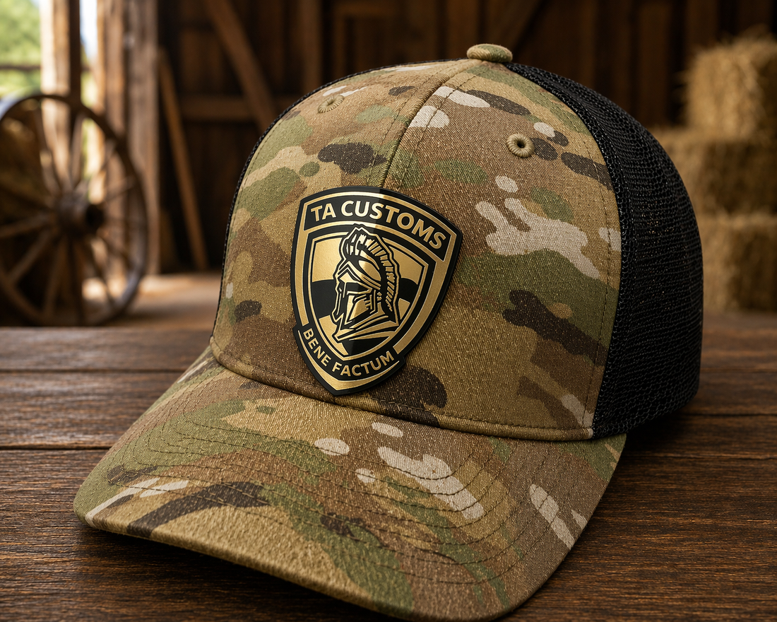 Camo 6 Panel Mesh Hat With Acrylic Patch