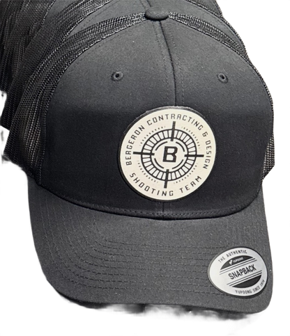 Bergeron Shooting Team Black 6 Panel Trucker Hat