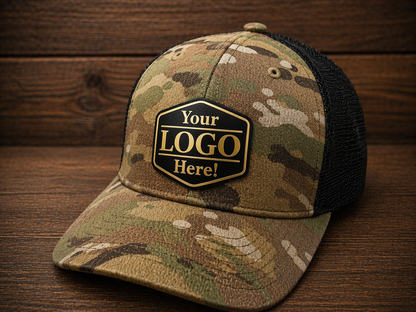 Camo 6 Panel Mesh Hat With Acrylic Patch