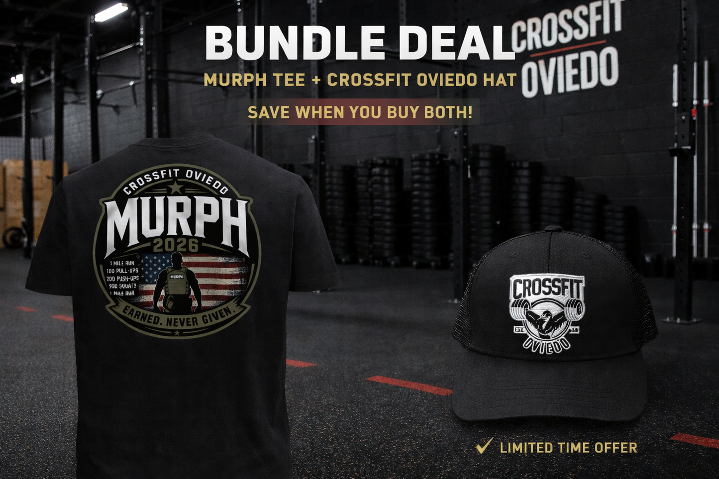 CrossFit Oviedo Murph 2026 & Hat Bundle