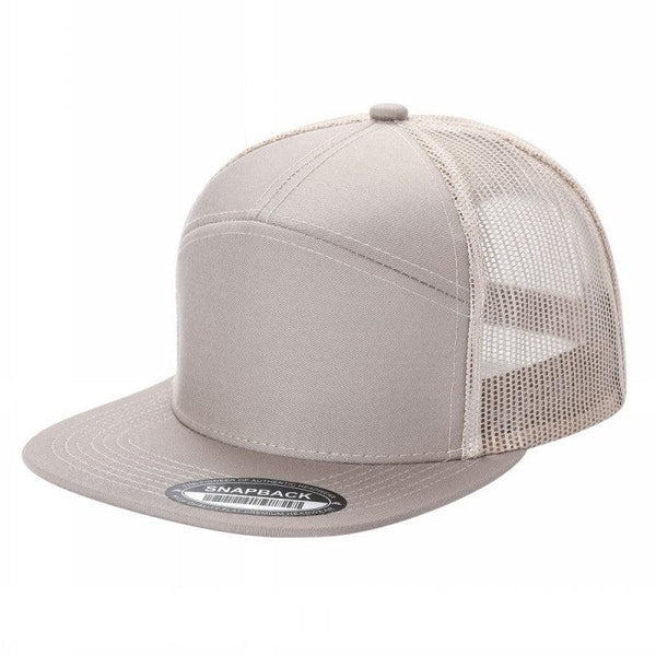 7 Panel Mesh Hat With Leather