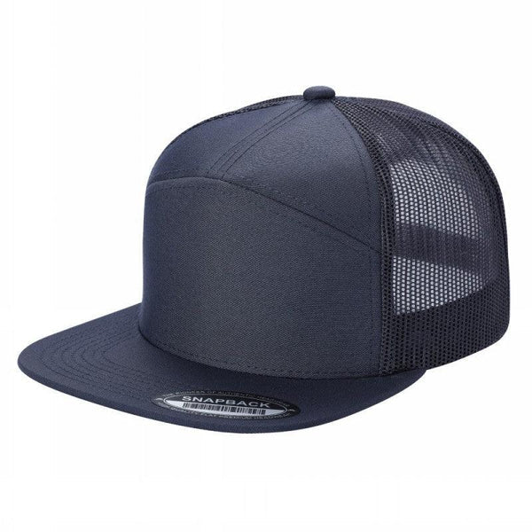 7 Panel Mesh Hat With Leather