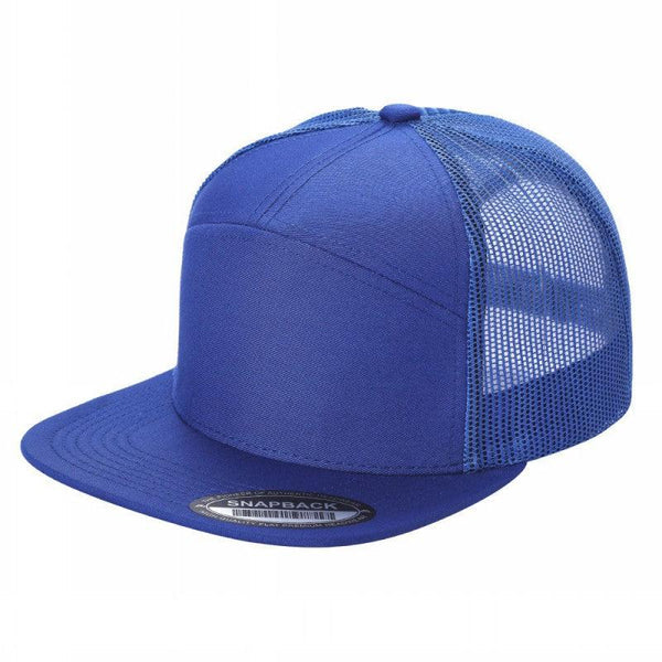 7 Panel Mesh Hat With Leather