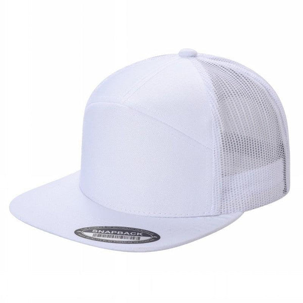 7 Panel Mesh Hat With Leather