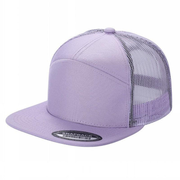 7 Panel Mesh Hat With Leather
