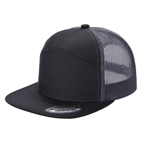 7 Panel Mesh Hat With Leather