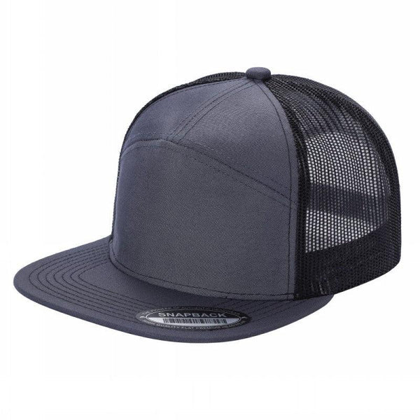 7 Panel Mesh Hat With Leather