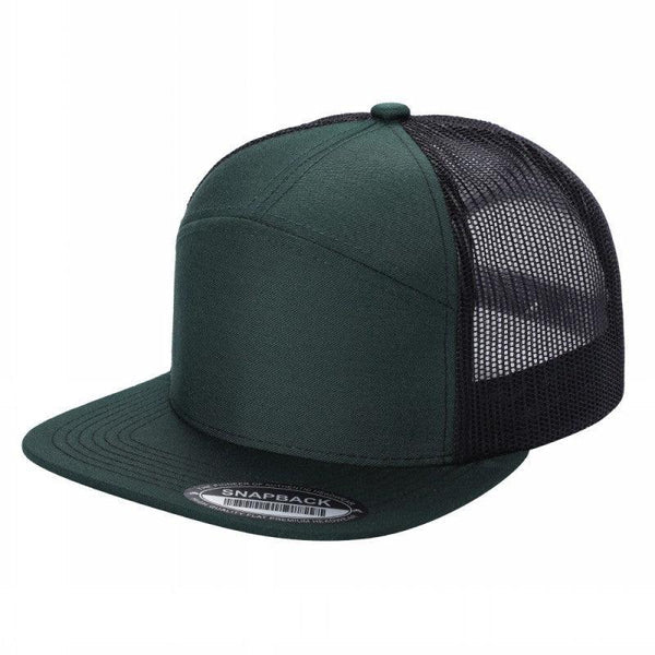 7 Panel Mesh Hat With Leather