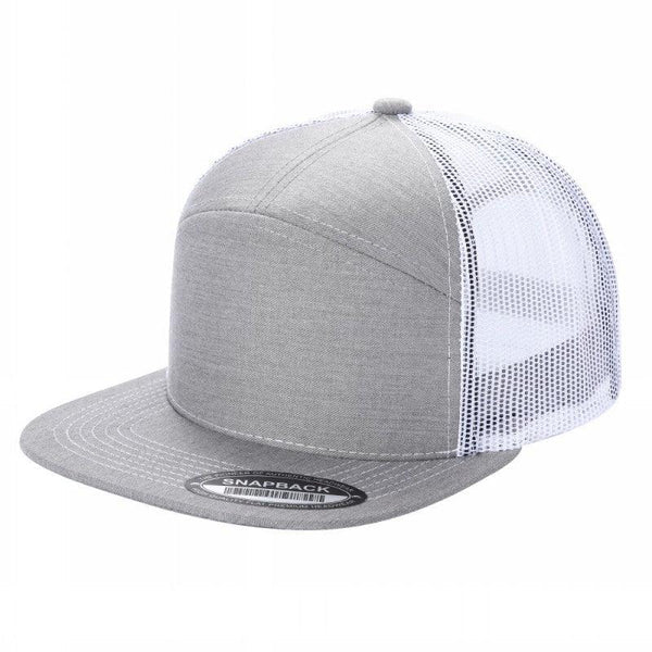 7 Panel Mesh Hat With Leather