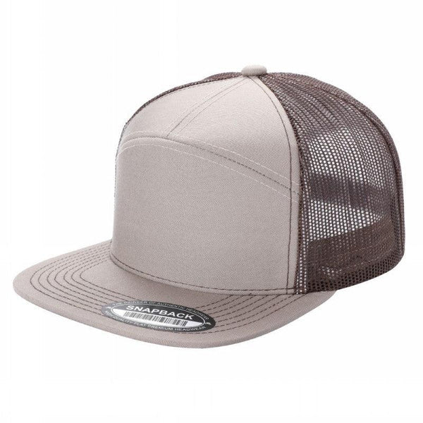 7 Panel Mesh Hat With Leather