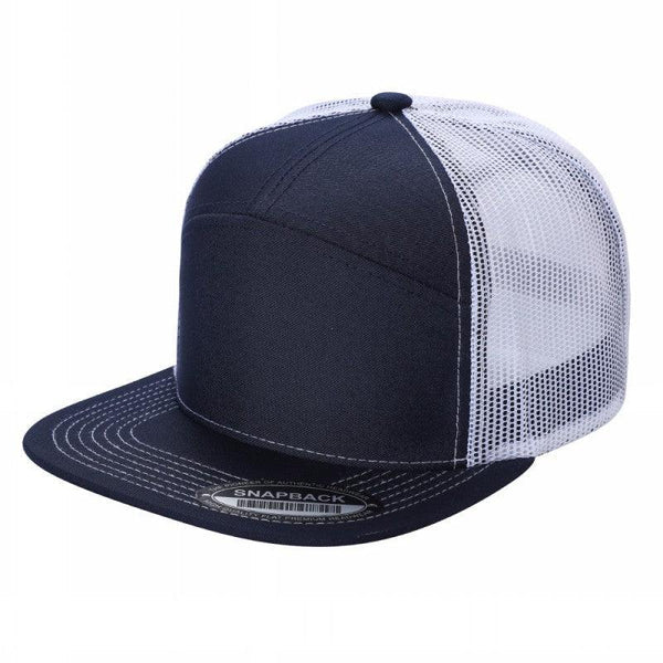 7 Panel Mesh Hat With Leather