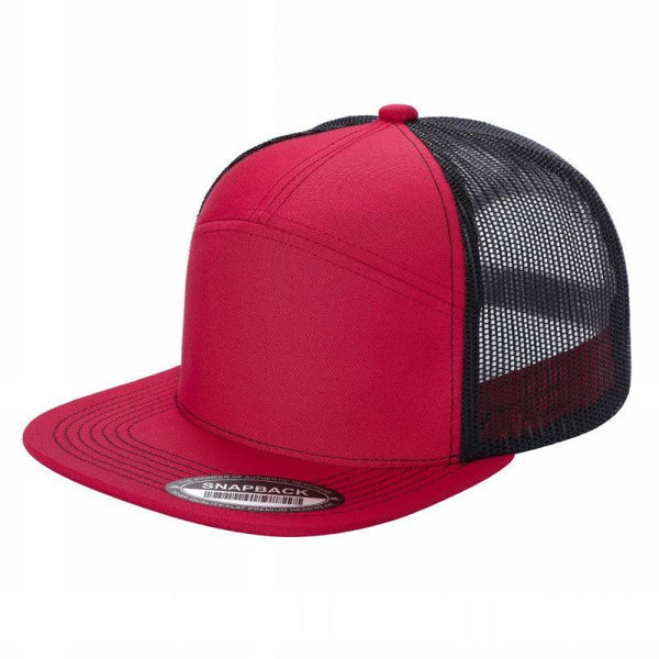 7 Panel Mesh Hat With Leather