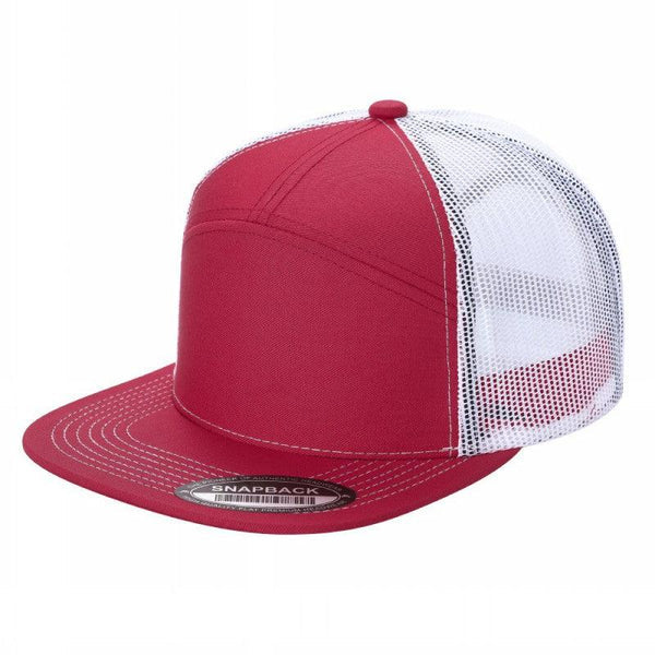 7 Panel Mesh Hat With Leather