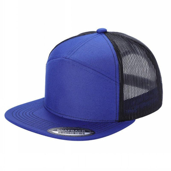 7 Panel Mesh Hat With Leather