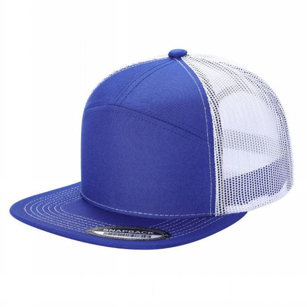 7 Panel Mesh Hat With Leather