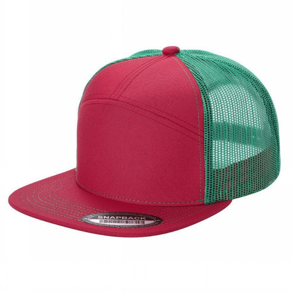 7 Panel Mesh Hat With Leather