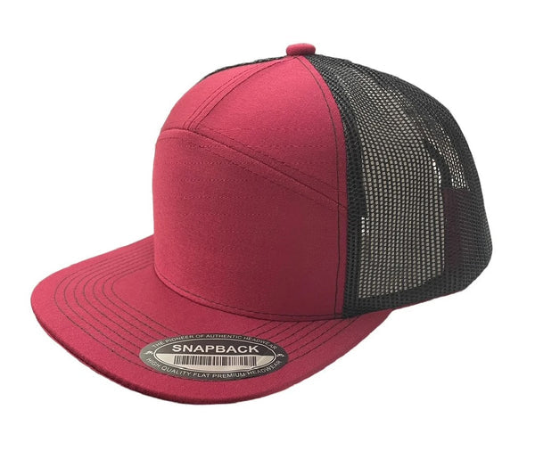 7 Panel Mesh Hat With Leather