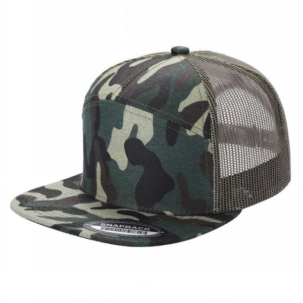 7 Panel Mesh Hat With Leather
