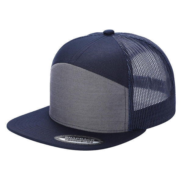 7 Panel Mesh Hat With Leather