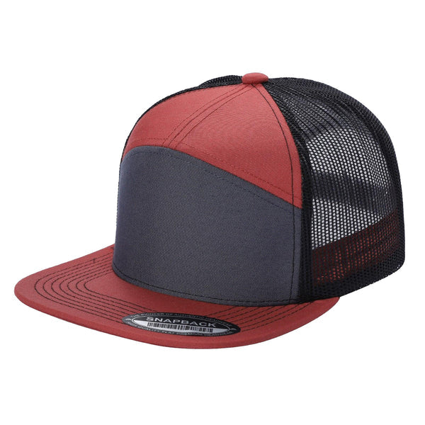 7 Panel Mesh Hat With Leather