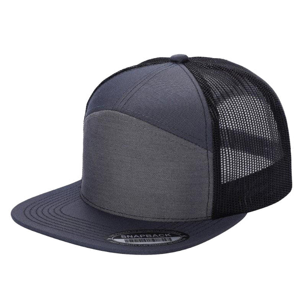 7 Panel Mesh Hat With Leather