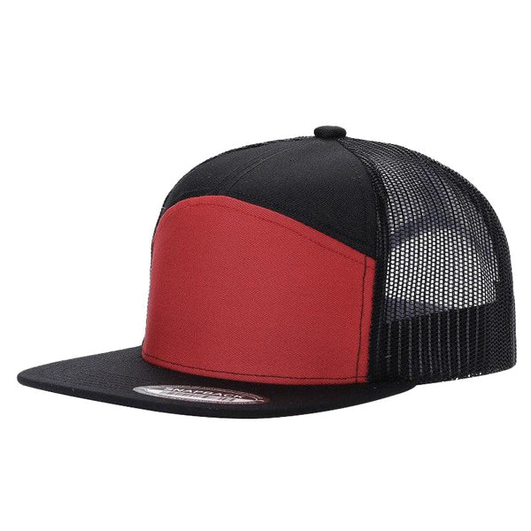 7 Panel Mesh Hat With Leather