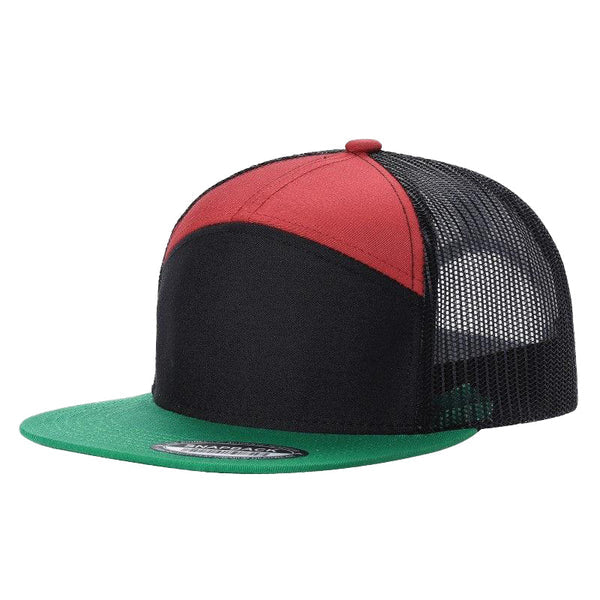 7 Panel Mesh Hat With Leather