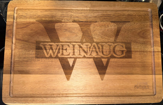 Custom Engraved Wood Cutting Board