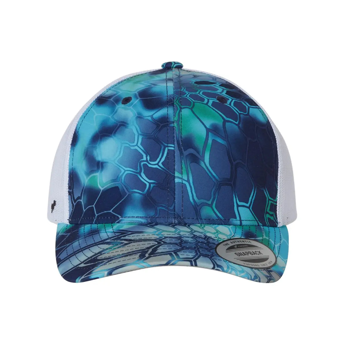 Camo 6 Panel Mesh Hat With Leather Patch