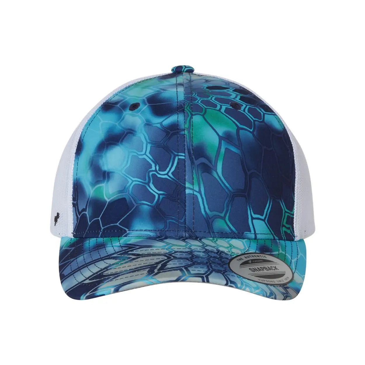 Camo Trucker Hat With Leather Patch