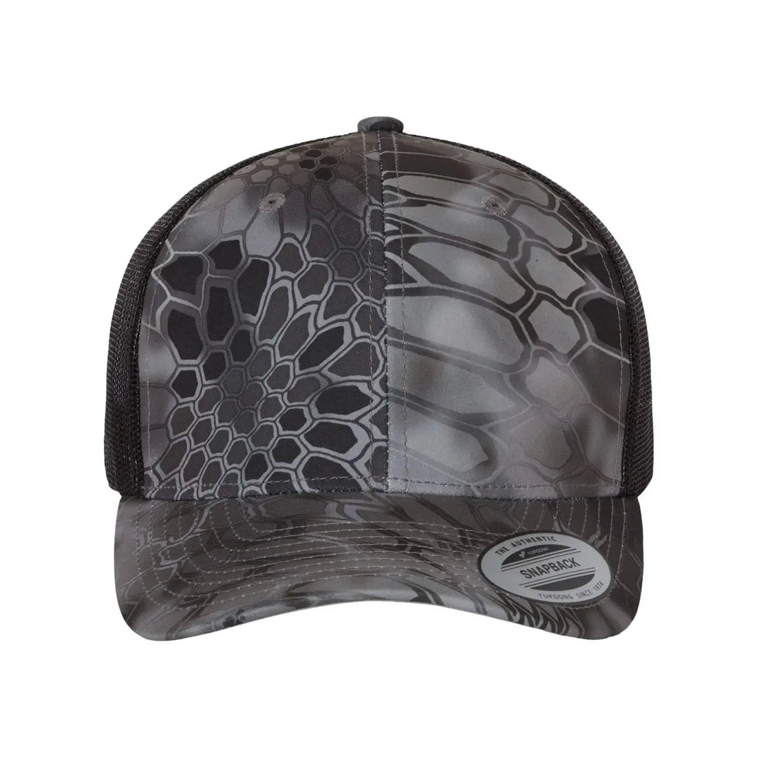 Camo 6 Panel Mesh Hat With Leather Patch