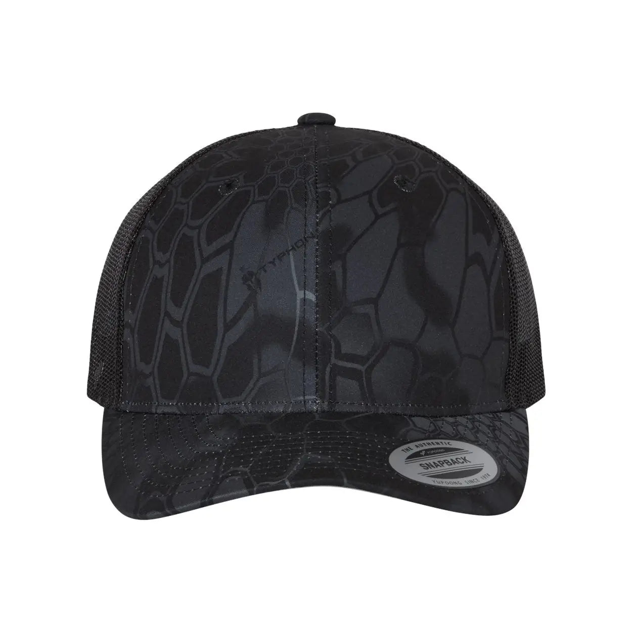 Camo 6 Panel Mesh Hat With Leather Patch