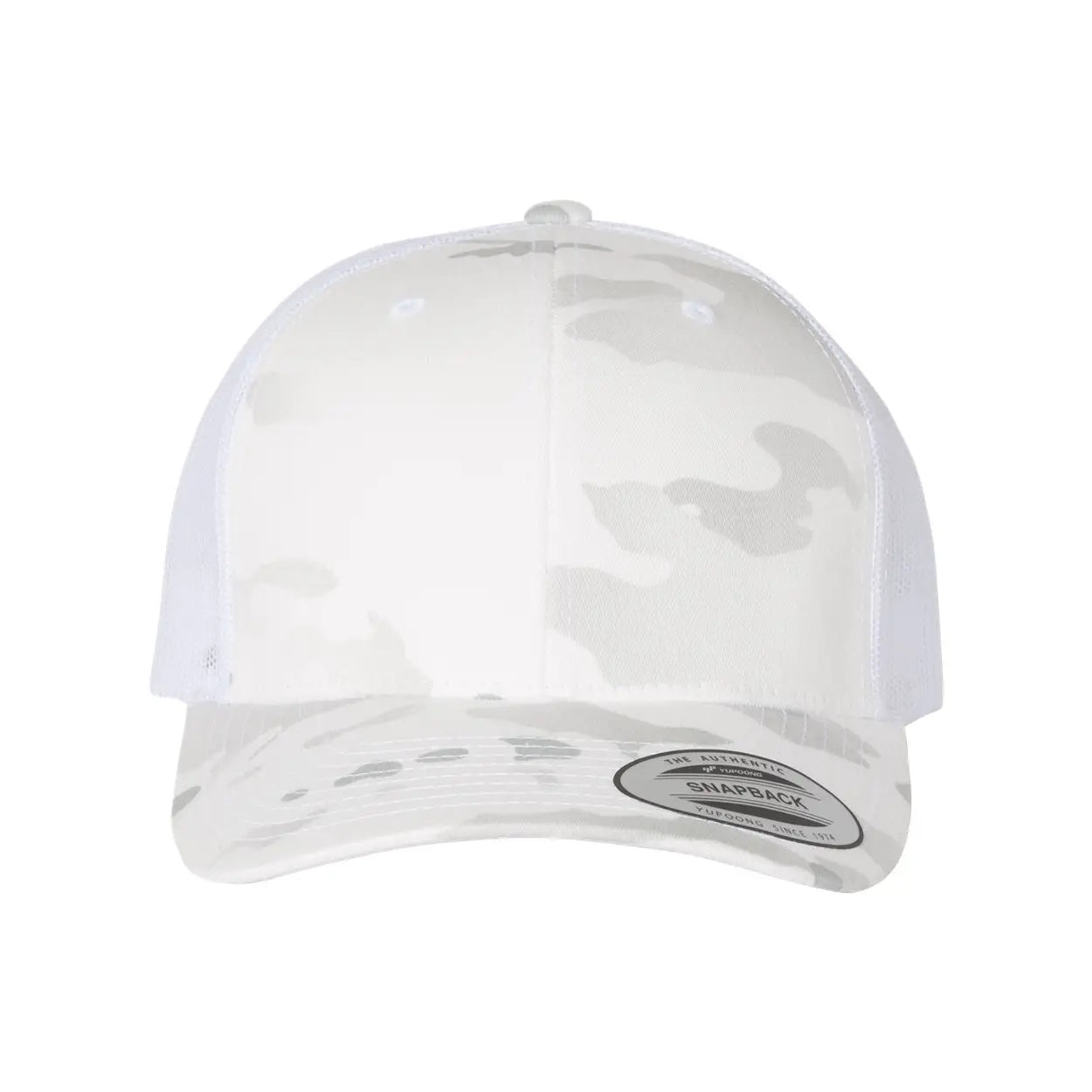 Camo 6 Panel Mesh Hat With Leather Patch