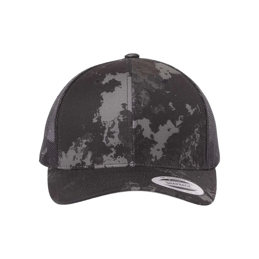 Camo 6 Panel Mesh Hat With Leather Patch