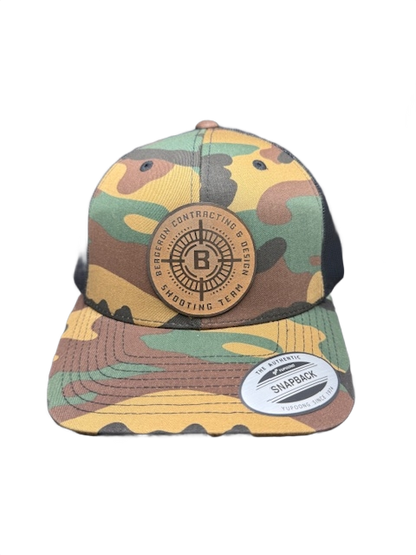 Team Bergeron 6 Panel Woodland Camo Leather Patch